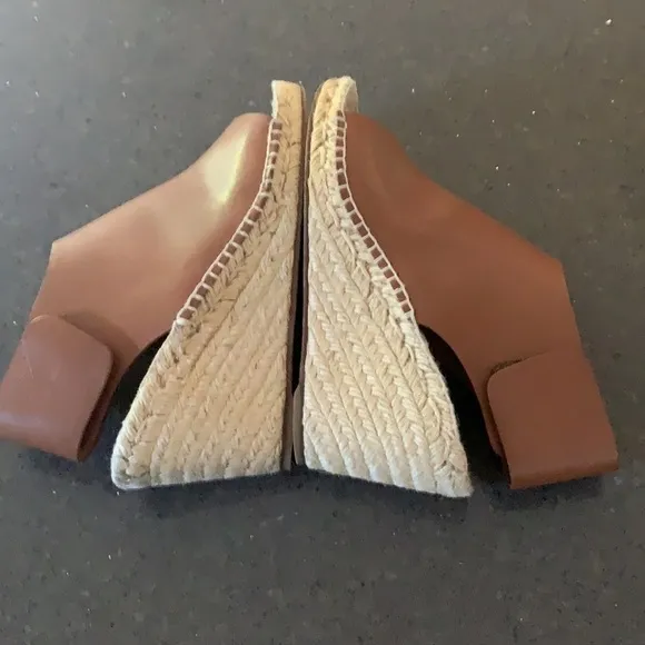 Celine Paris Leather Espadrilles Wedge 38