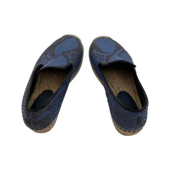 Celine Phoebe Blue Python Philo espadrilles Size 38 US 7.5