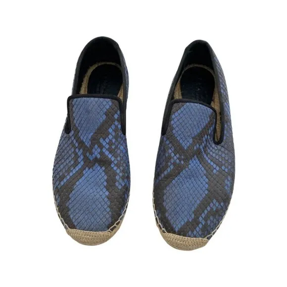 Celine Phoebe Blue Python Philo espadrilles Size 38 US 7.5