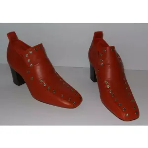 CELINE SOFT LEATHER PUMP 70 STUD DETAIL LOAFERS