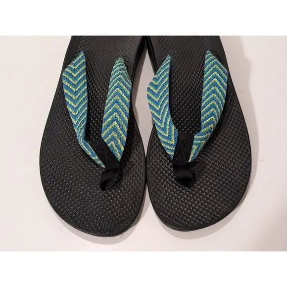 Chaco Eco Tread Teal Thongs Sandals Women's Sz 10