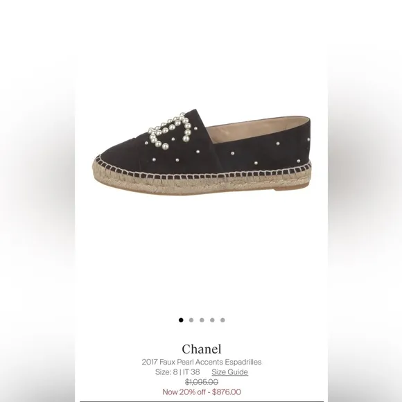 CHANEL suede leather espadrilles
