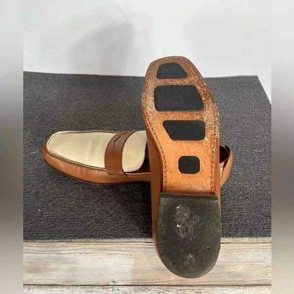 Charles Tyrwhitt London Loafers Mens Size 10US Brown/Beige Leather Rare!