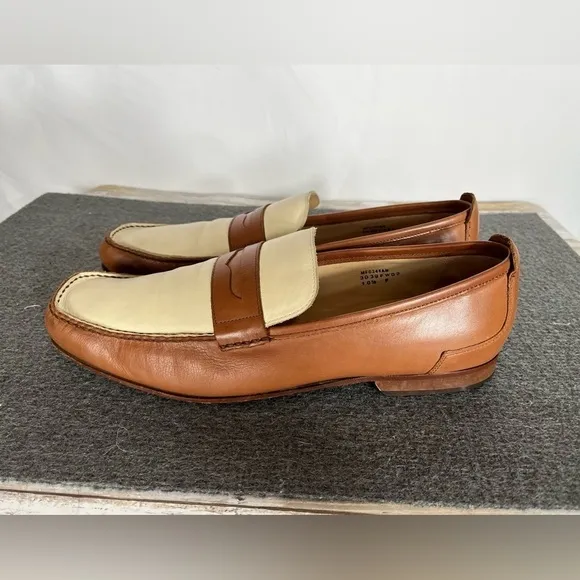 Charles Tyrwhitt London Loafers Mens Size 10US Brown/Beige Leather Rare!