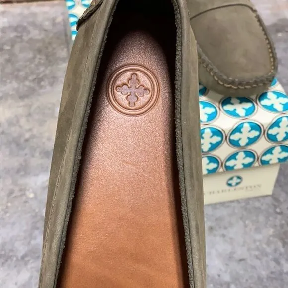 Charleston Shoe Co. Suede Loafers-Tradd-Olive 7