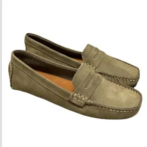 Charleston Shoe Co. Suede Loafers-Tradd-Olive 7