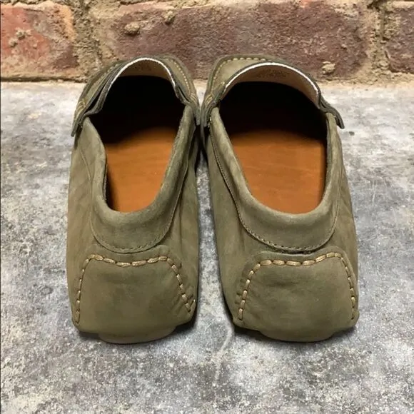 Charleston Shoe Co. Suede Loafers-Tradd-Olive 7