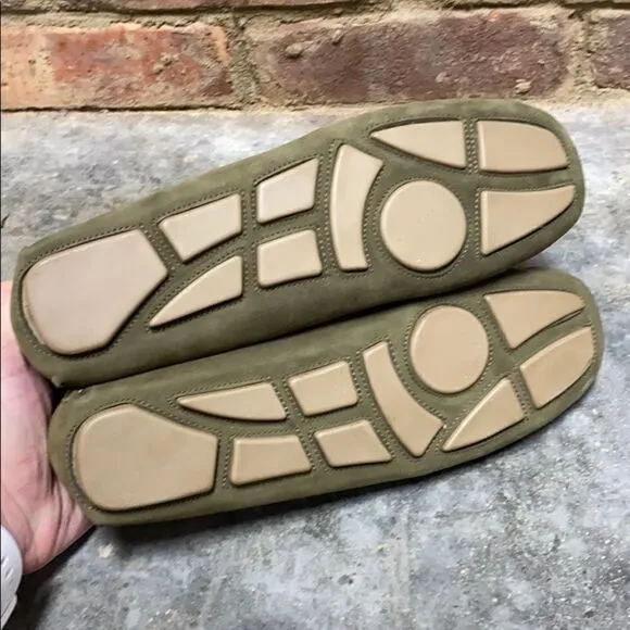 Charleston Shoe Co. Suede Loafers-Tradd-Olive 7