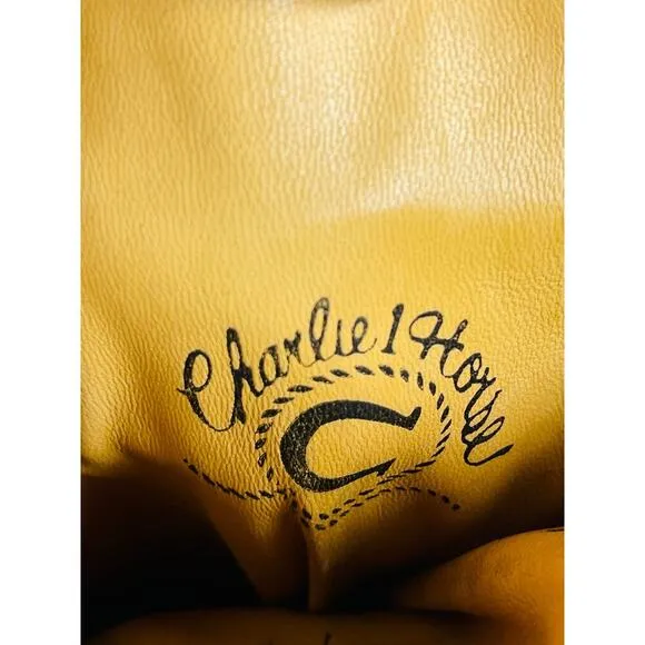 Charlie 1 Horse by Lucchese women’s Tan Leather Slouch Boots size 11B