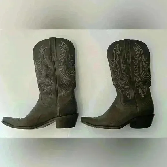 Charlie 1 Horse Mad Dog Calf Cowboy Boots Chocolate Brown Size 7.5