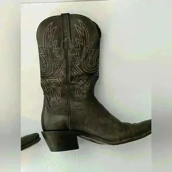 Charlie 1 Horse Mad Dog Calf Cowboy Boots Chocolate Brown Size 7.5