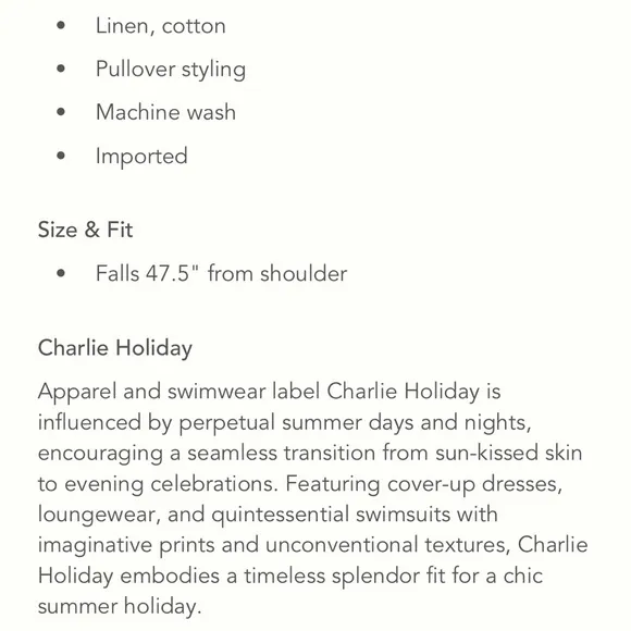 Charlie Holiday Marcey Linen Cotton Maxi Dress