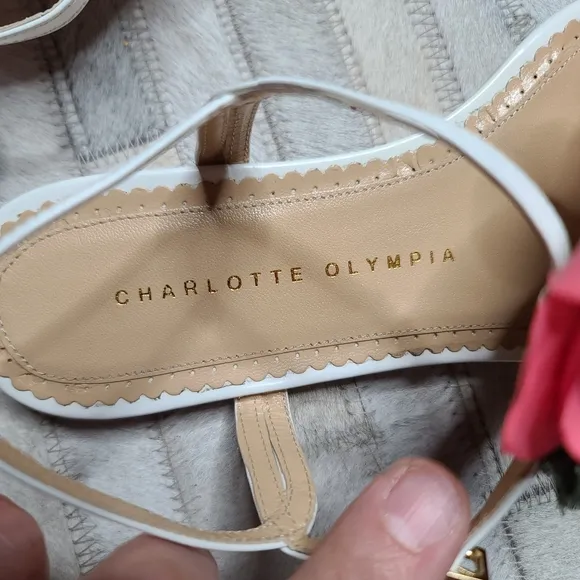 Charlotte Olympia Rosario Crepe Flower Sandals