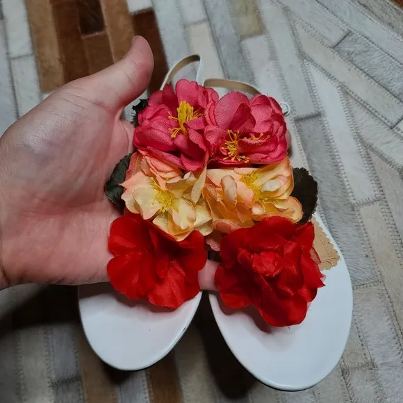 Charlotte Olympia Rosario Crepe Flower Sandals