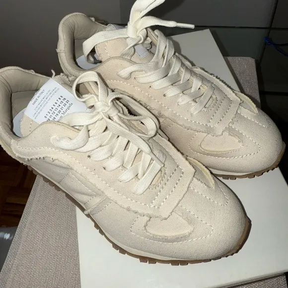 Chic Cream and Tan Sneakers