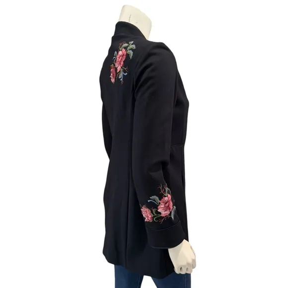 Chico’s Floral Embroidered Tuxedo Blazer