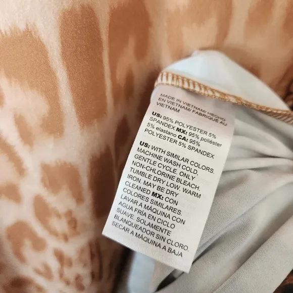 Chico's Mixed Animal Print Keyhole Neckline Dress Jersey Shift