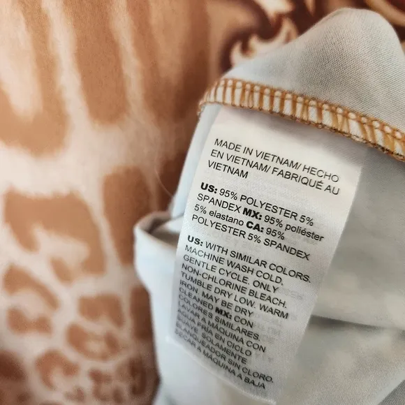 Chico's Mixed Animal Print Keyhole Neckline Dress Jersey Shift