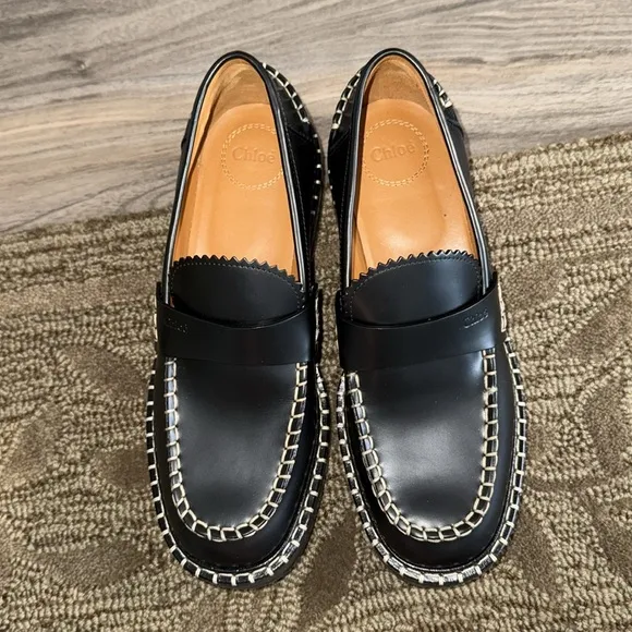 Chloé Noua Leather Loafers, 38