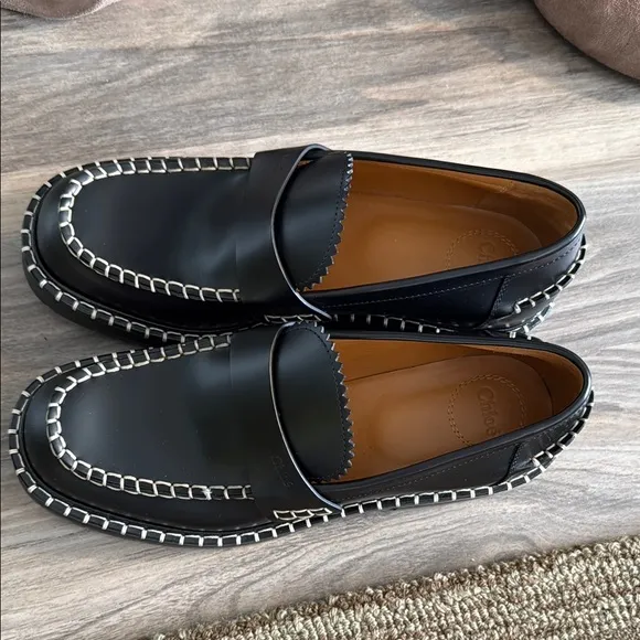 Chloé Noua Leather Loafers, 38