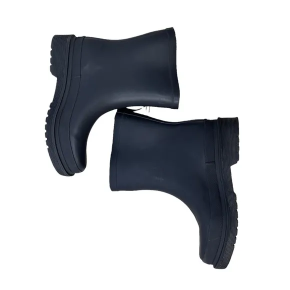 Chooka Redmond Mid Rain Boot Charcoal Size 8 Side Buckle Rubber