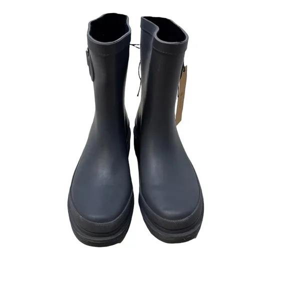 Chooka Redmond Mid Rain Boot Charcoal Size 8 Side Buckle Rubber