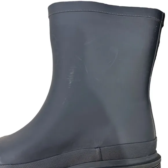 Chooka Redmond Mid Rain Boot Charcoal Size 8 Side Buckle Rubber