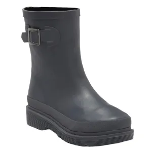 Chooka Redmond Mid Rain Boot Charcoal Size 8 Side Buckle Rubber