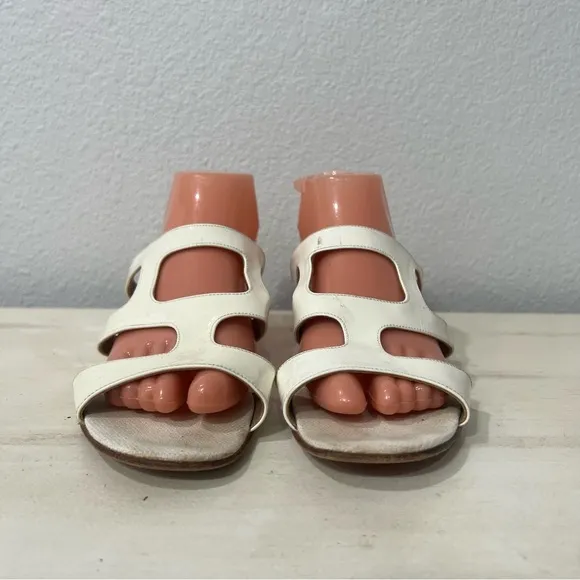 Christian Louboutin White Patent Leather Espadrilles Size 39