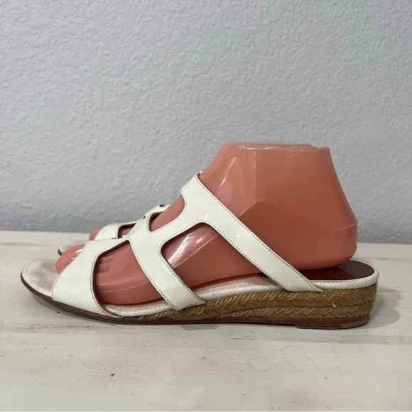 Christian Louboutin White Patent Leather Espadrilles Size 39