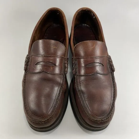 Church’s Loafers Slip On Mocs UK Size 8.5, US Size 9.5 Brown Leather Vibram Sole