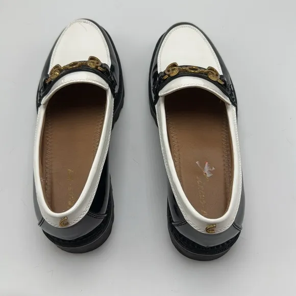 Circus by Sam EdelmanWomen's Deana Lug Sole Bit Loafers size 7.5 black white
