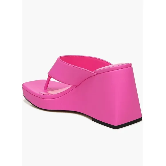 Circus NY by Sam Edelman Moira Wedge Sandals Hot Pink Punch Women’s Size 8