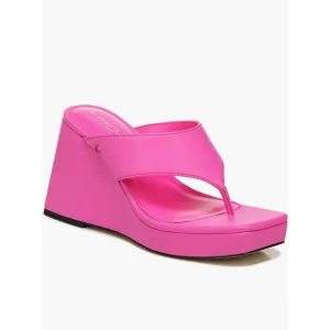 Circus NY by Sam Edelman Moira Wedge Sandals Hot Pink Punch Women’s Size 8