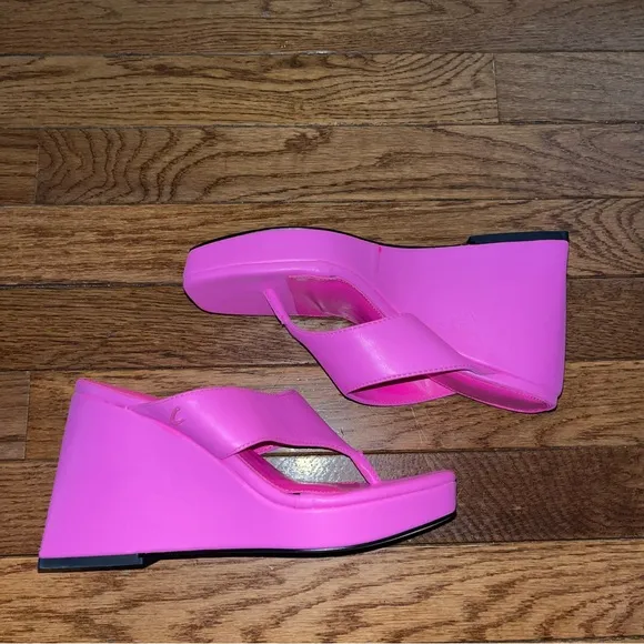 Circus NY by Sam Edelman Moira Wedge Sandals Hot Pink Punch Women’s Size 8