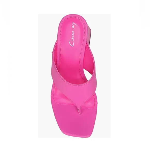 Circus NY by Sam Edelman Moira Wedge Sandals Hot Pink Punch Women’s Size 8