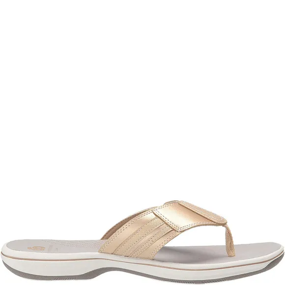 Clarks Collection Women's Brinkley Sail Manmade Flip-Flops Bright Yellow…