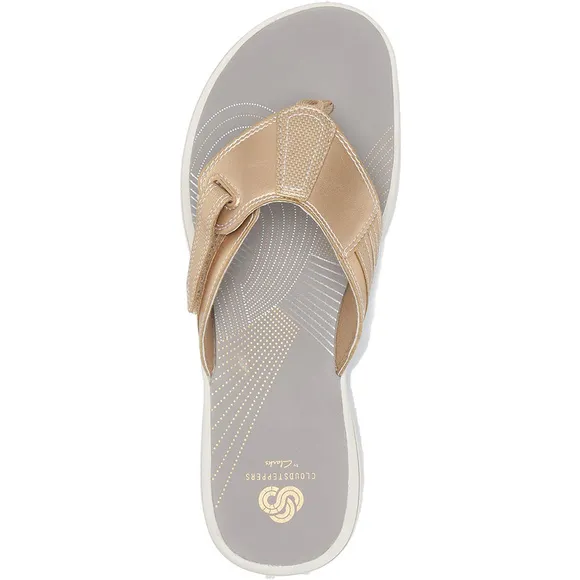 Clarks Collection Women's Brinkley Sail Manmade Flip-Flops Bright Yellow…