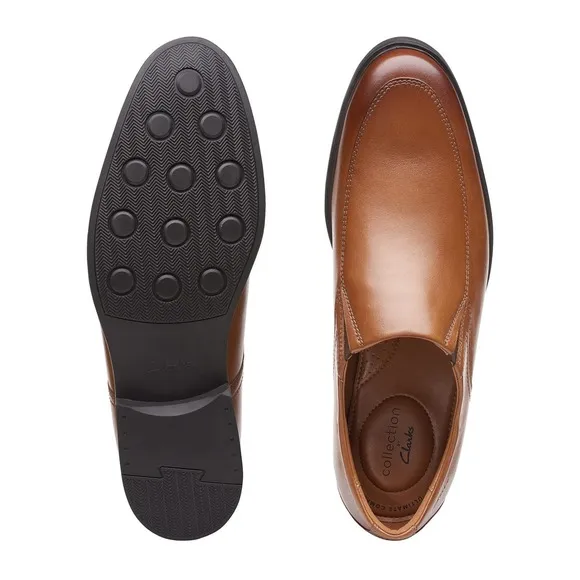 Clarks Men's Whiddon Step Leather Slip-On Loafer, Size 8 Mens Shoes