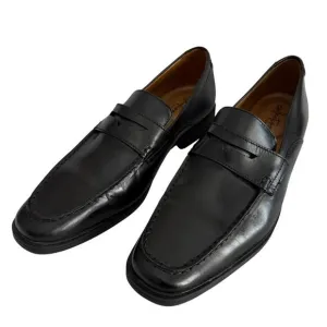 CLARKS‎ Tilden Way Black Leather Mens Soft Cushion Penny Loafers, 9