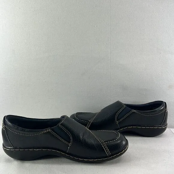 Clarks Ashland Lane Flats Navy Marine Size 5.5 M