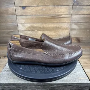 Clarks Hamilton Free Driving Loafers Mens Size 9.5 M Brown Leather Slip On Shoes