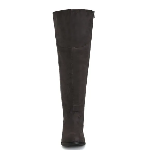 Cloudwalkers 7W EXTRA WIDE FIT &amp; CALF Gray Nadia Faux Suede Tall Boots HY08