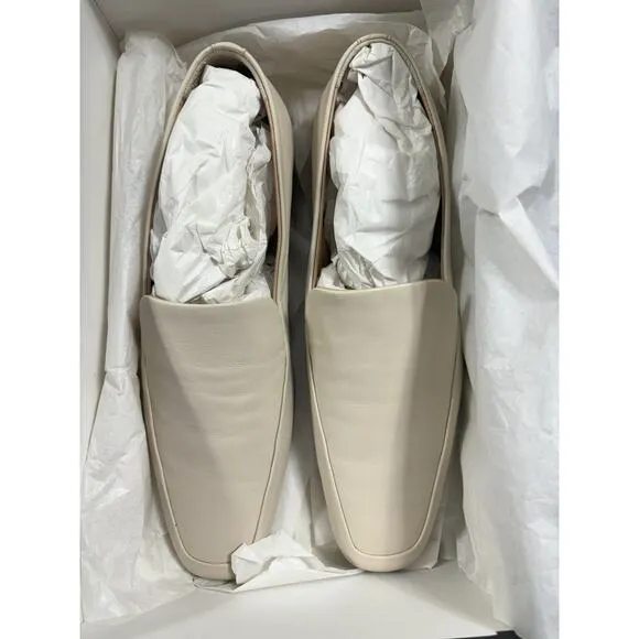 Club Monaco NIB Sofii Leather Loafer‎ Flats in Bone Size EU 37 / US 7 MSRP $179