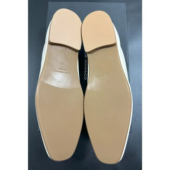Club Monaco NIB Sofii Leather Loafer‎ Flats in Bone Size EU 37 / US 7 MSRP $179