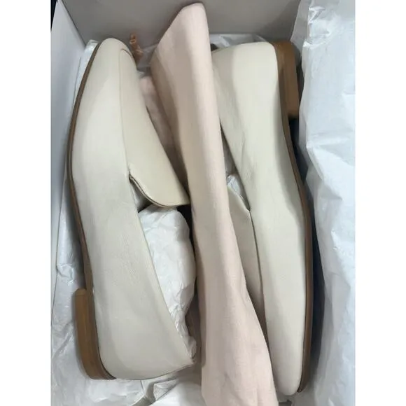 Club Monaco NIB Sofii Leather Loafer‎ Flats in Bone Size EU 37 / US 7 MSRP $179