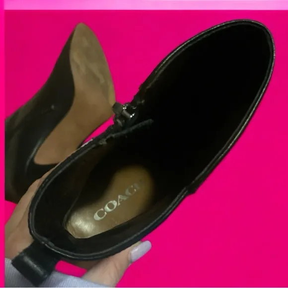 COACH Black Jemma Booties Boots 9.5 women’s like new