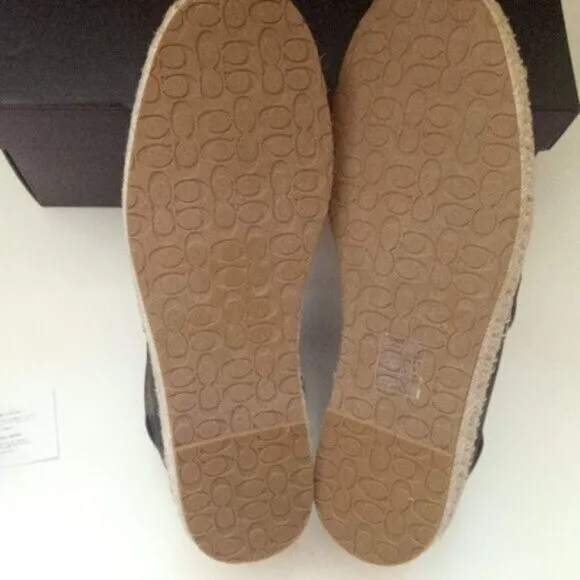 Coach Canvas Camouflage Green Slip On Espadrille Shoe Men's Size US 9 New In Box