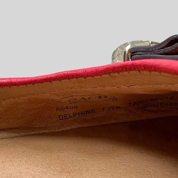 Coach Delphine Leather Flats