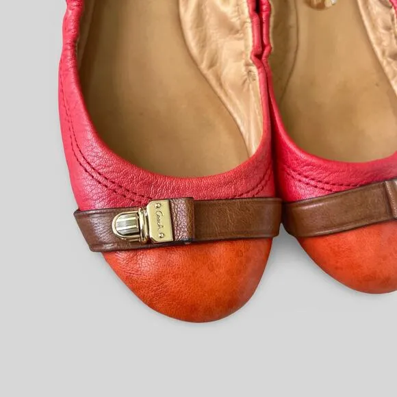 Coach Delphine Leather Flats